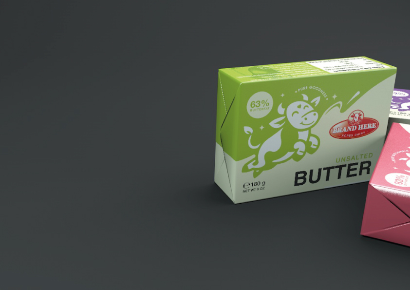 Ready-made packaging of butter